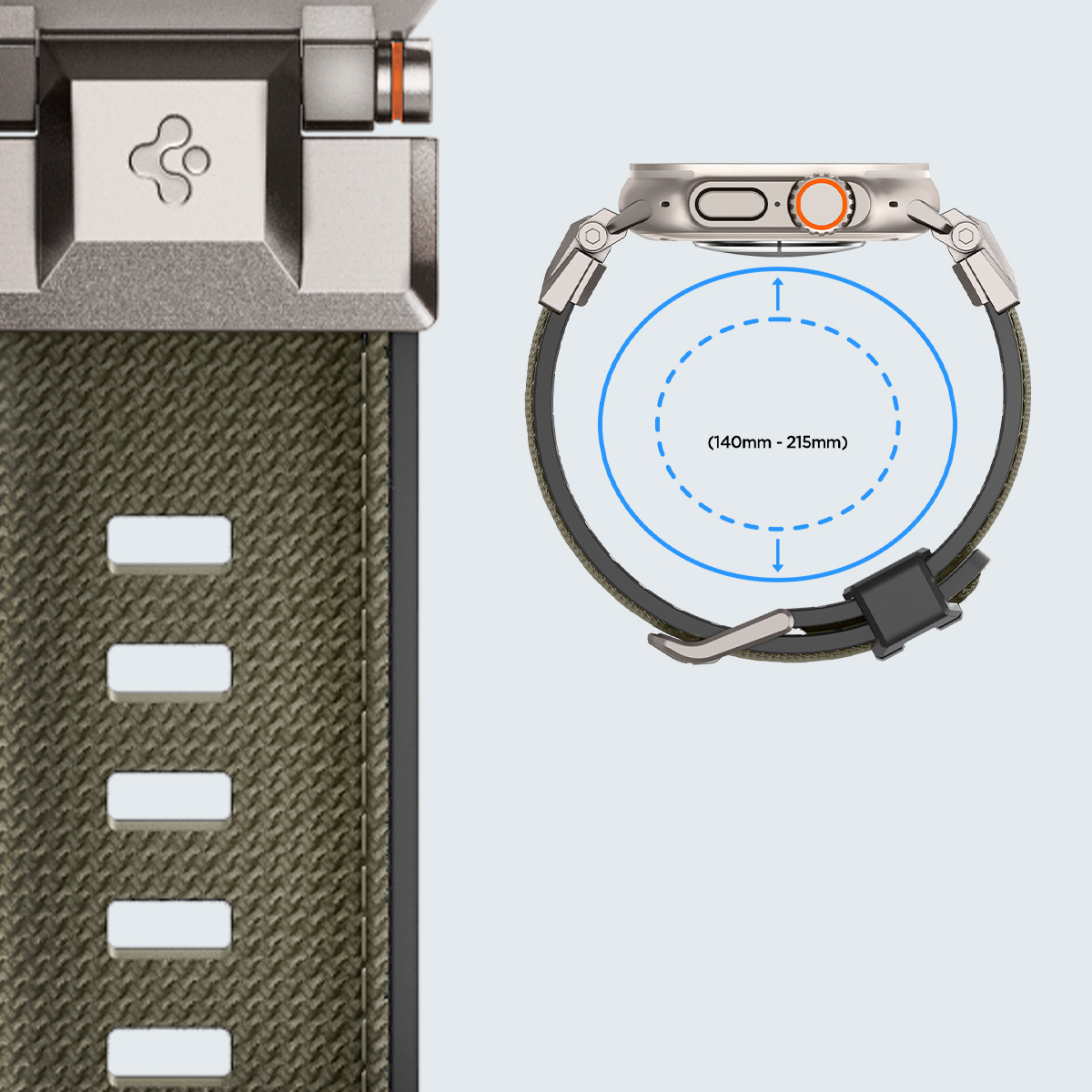 Pasek Spigen DuraPro Armor Band do Apple Watch 49/46/45/44 mm, zielony